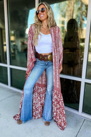 Paisley Tapestry Free Flow Kimono 4 COLORS! - Simply Me Boutique