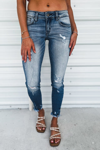 (PREORDER) KANCAN Adell Low Rise Ankle Skinny Jeans - Simply Me Boutique