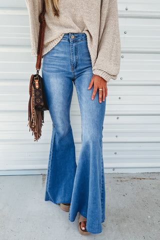 (PREORDER) KANCAN Beverly High Rise Super Flare Jeans - Simply Me Boutique