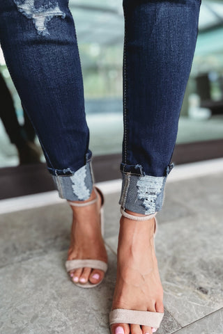 (PREORDER) KANCAN Chelsea Button Fly Distressed Jeans - Simply Me Boutique