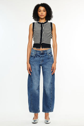 (PREORDER) KANCAN Elodie Relaxed Fit Barrel Jeans - Simply Me Boutique