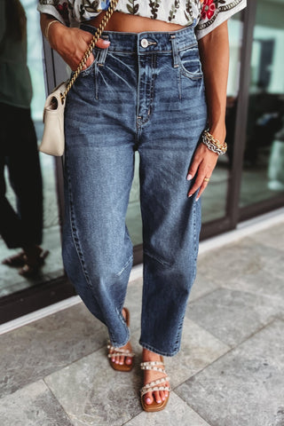 (PREORDER) KANCAN Elodie Relaxed Fit Barrel Jeans - Simply Me Boutique