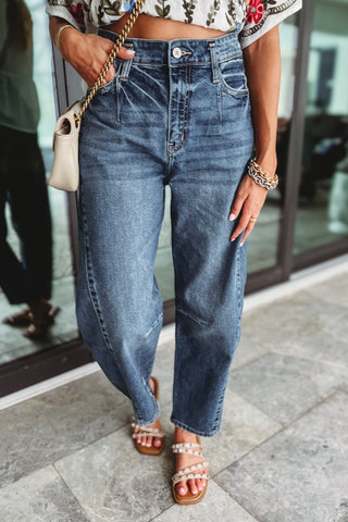 (PREORDER) KANCAN Elodie Relaxed Fit Barrel Jeans - Simply Me Boutique