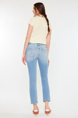 (PREORDER) KANCAN Isabella Mid Rise Slim Straight Jeans - Simply Me Boutique