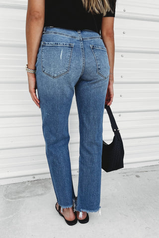 (PREORDER) KANCAN Jenna High Rise Slim Wide Leg Jeans - Simply Me Boutique