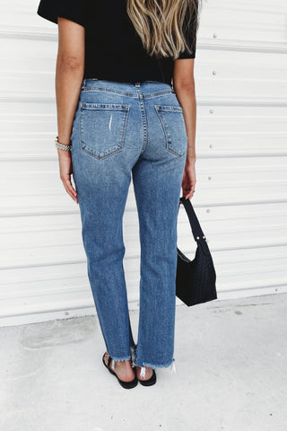 (PREORDER) KANCAN Jenna High Rise Slim Wide Leg Jeans - Simply Me Boutique
