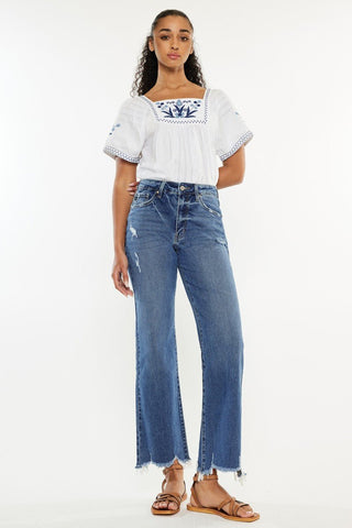 (PREORDER) KANCAN Jenna High Rise Slim Wide Leg Jeans - Simply Me Boutique
