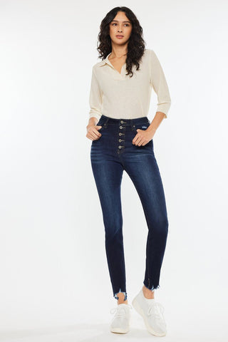 (PREORDER) KANCAN Just Imagine High Rise Jeans Dark Wash - Simply Me Boutique