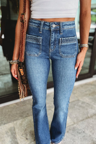 (PREORDER) KANCAN Kasey High Rise Flare Jeans - Simply Me Boutique