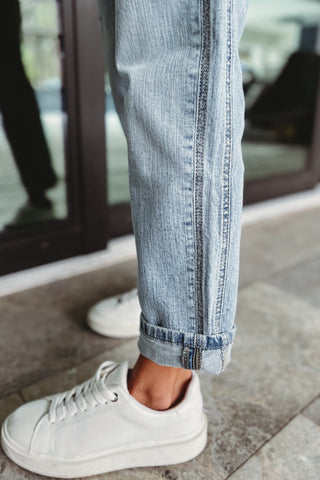 (PREORDER) KANCAN Lena Mid Rise Boyfriend Jeans - Simply Me Boutique