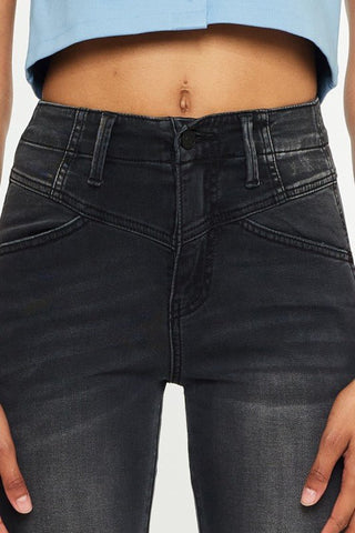 (PREORDER) KANCAN Marcy Ultra High Rise Black Flare Jeans - Simply Me Boutique