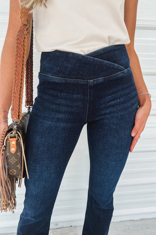 (PREORDER) KANCAN Maya Mid Rise Pull On Bootcut Jeans - Simply Me Boutique