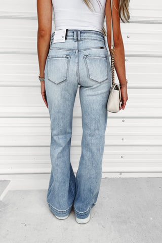 (PREORDER) KANCAN Meredith High Rise Flare Jeans - Simply Me Boutique