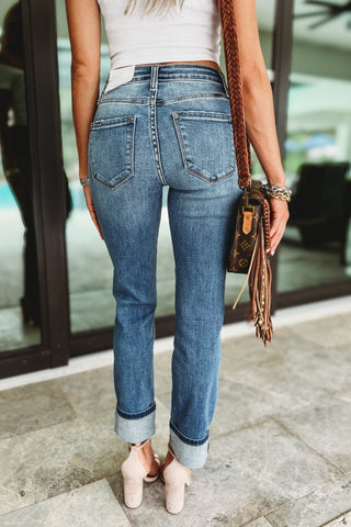 (PREORDER) KANCAN Noelle High Rise Straight Leg Jeans - Simply Me Boutique