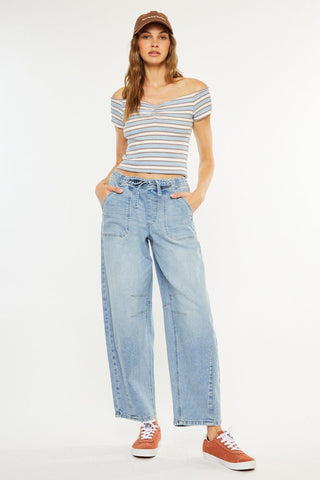 (PREORDER) KANCAN Starlet High Rise Oversized Barrel Jeans - Simply Me Boutique