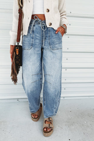 (PREORDER) KANCAN Starlet High Rise Oversized Barrel Jeans - Simply Me Boutique