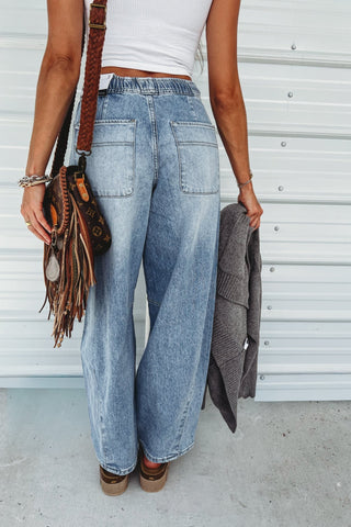 (PREORDER) KANCAN Starlet High Rise Oversized Barrel Jeans - Simply Me Boutique