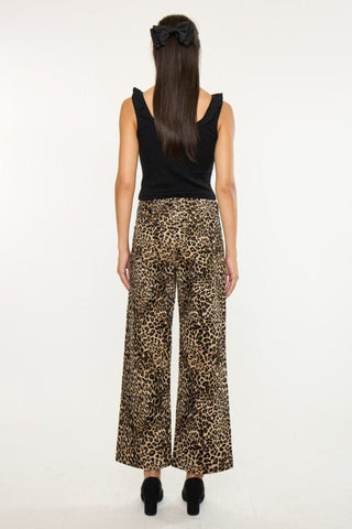 (PREORDER) KANCAN Tilly Ultra High Rise Leopard Wide Leg Corduroys - Simply Me Boutique