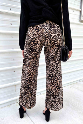 (PREORDER) KANCAN Tilly Ultra High Rise Leopard Wide Leg Corduroys - Simply Me Boutique