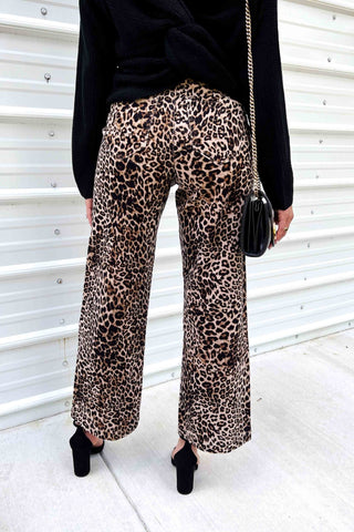 (PREORDER) KANCAN Tilly Ultra High Rise Leopard Wide Leg Corduroys - Simply Me Boutique
