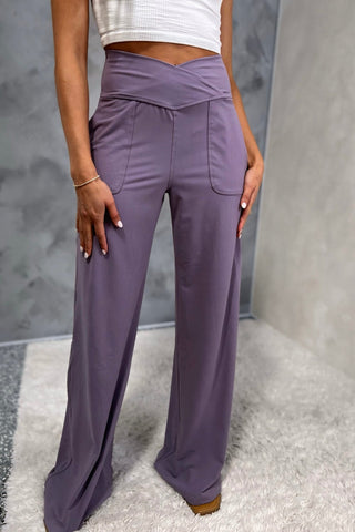 Pure Comfort V Waist Wide Leg Pants 3 COLORS! - Simply Me Boutique