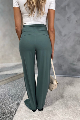Pure Comfort V Waist Wide Leg Pants 3 COLORS! - Simply Me Boutique