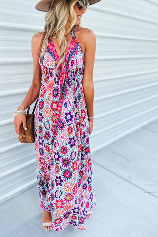 Rio Bloom Halter Maxi Dress - Simply Me Boutique