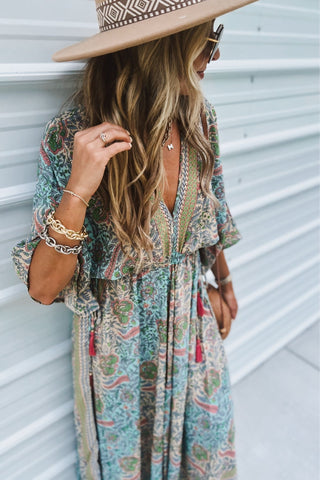 Serene Days Butterfly Sleeve Maxi Dress - Simply Me Boutique