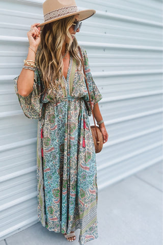 Serene Days Butterfly Sleeve Maxi Dress - Simply Me Boutique
