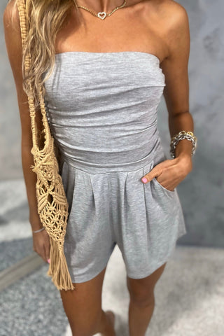 Summer Vibes Strapless Romper 2 COLORS! - Simply Me Boutique