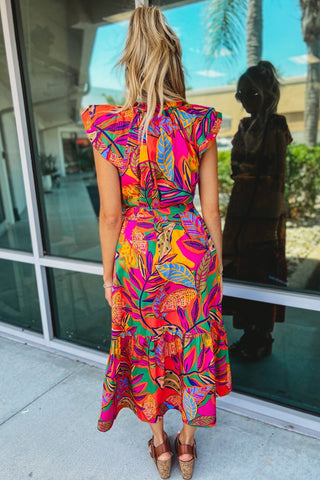 Sunset Fiesta Midi Dress - Simply Me Boutique