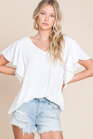Sweet As Can Be Off White Swiss Dot Top - Simply Me Boutique