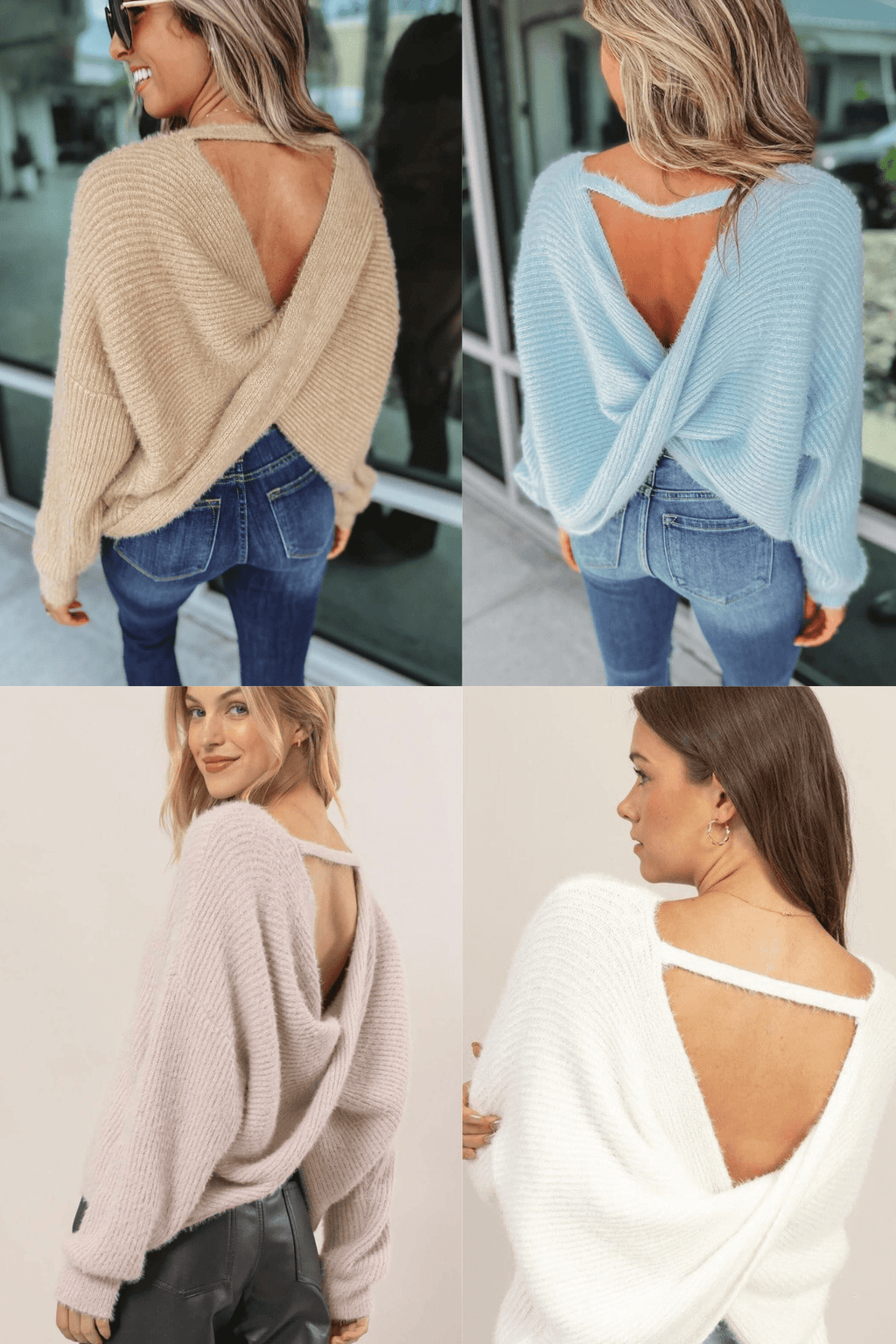 Twist back sweater hollister discount