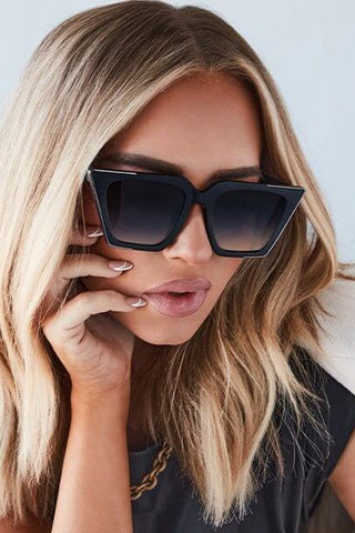 TOPFOXX Megan Hannigan CEO Black Sunglasses - Simply Me Boutique