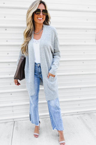 Ultra Soft Grey Cardigan - Simply Me Boutique