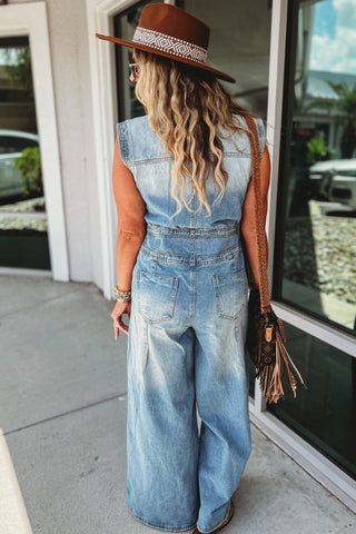 Western Belle Denim Jumpsuit - Simply Me Boutique