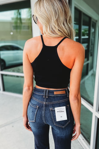 Basic as Can Be Ribbed Cropped Cami