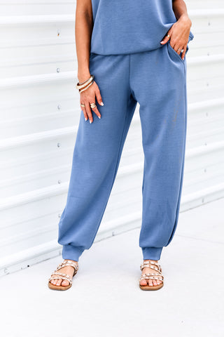 Luxe Scuba Paradise Blue Joggers