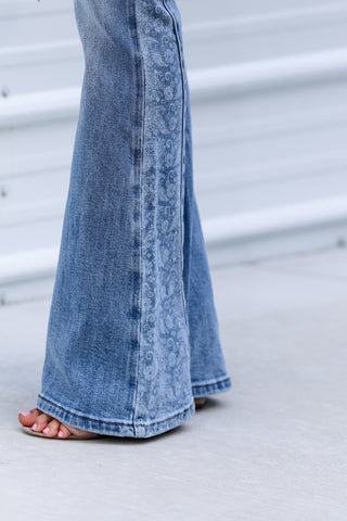 (PREORDER SHIPS 10 DAYS) Kancan Olivia Paisley Mid Rise Jeans