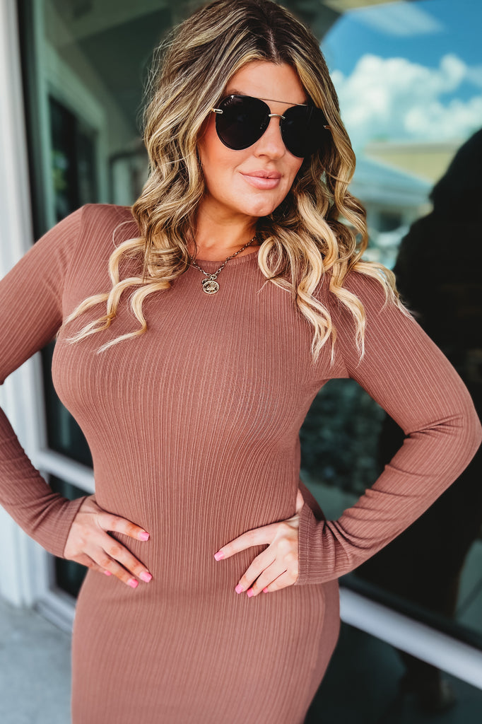 All Eyes on Me Long Sleeve Bodycon Maxi Dress (More colors)