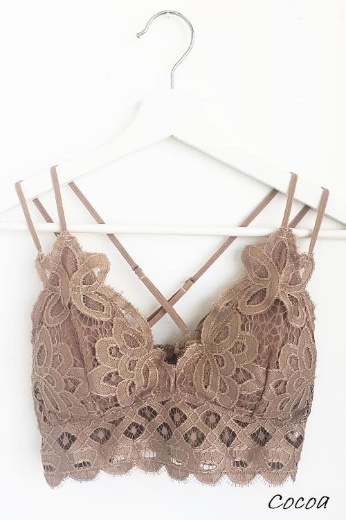 SPANX Spotlight Lace-trimmed Stretch-tulle Bralette - Beige on COOLS