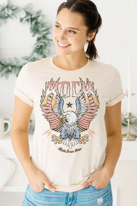 (More colors) Rock Eagle Graphic Tee