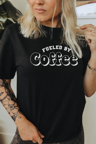 Fueled by Coffee Black Graphic Tee
