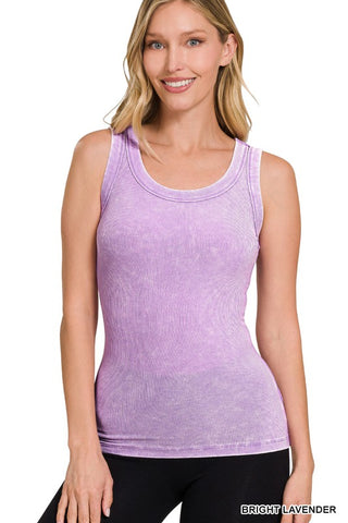 Change it Up Washed Ribbed Tank