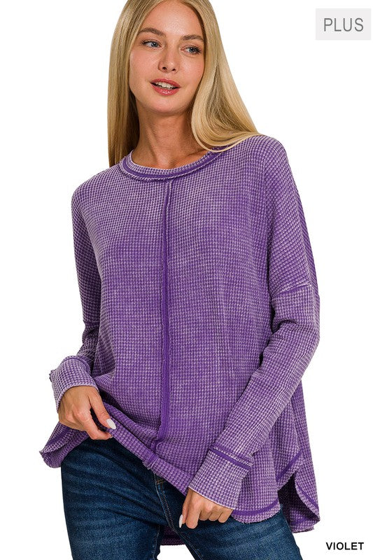 Best You Can Be Oversized Waffle Knit Top (More colors)