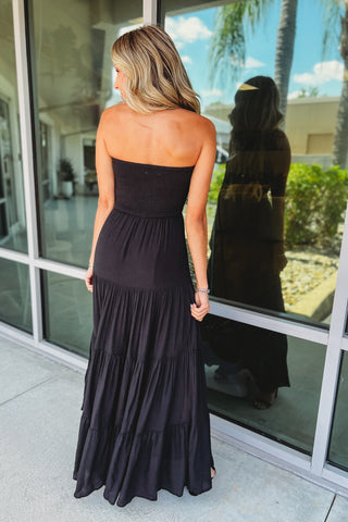 Staring at the Sunset Strapless Dress