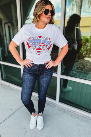 Freedom Rocks Red, White, & Blue Graphic Tee