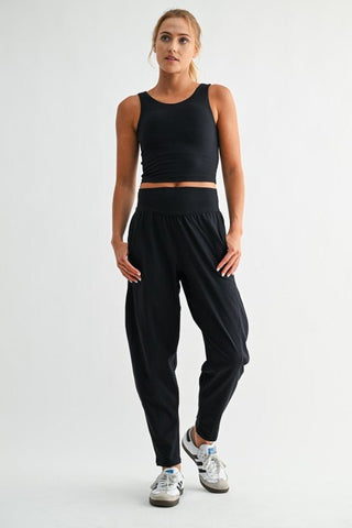 (2 COLORS) Comfort in Mind Barrel Active Joggers - Simply Me Boutique
