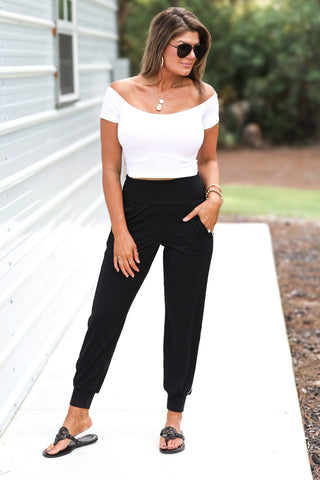 (2 Colors) Side Hustle Butter Soft Piped Joggers - Simply Me Boutique