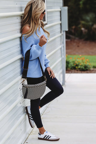 (2 COLORS) The Jolie Woven Sling Bum Bag - Simply Me Boutique